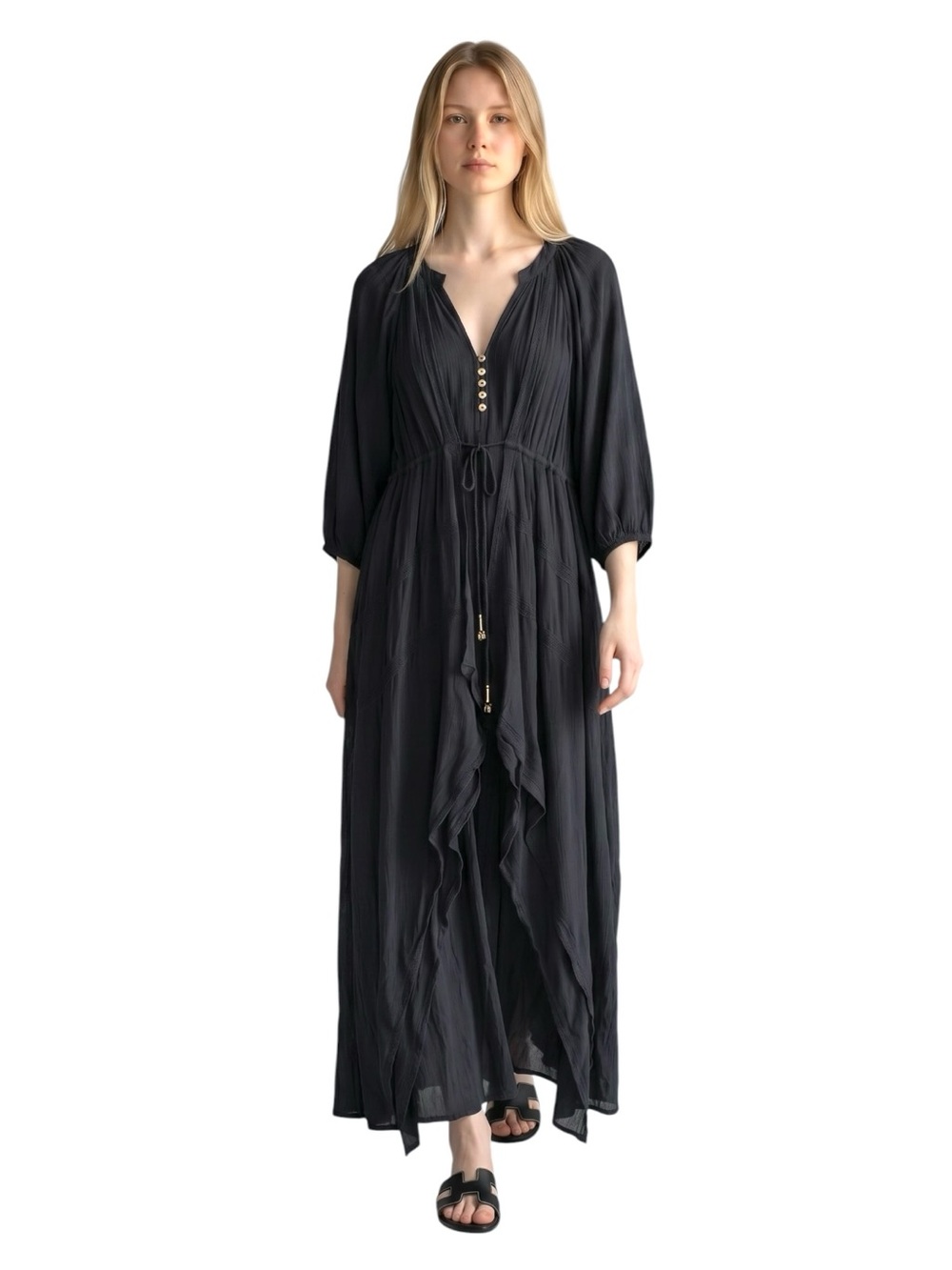 Free People Plenty Of Love Maxi Dress Black - Picture 11 of 11